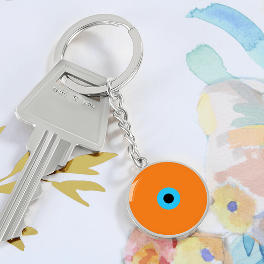 Evil Eye Keychain | Orange Amulet |  Signature Design | Free Shipping