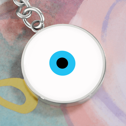 Evil Eye Keychain | White Amulet | Free Shipping