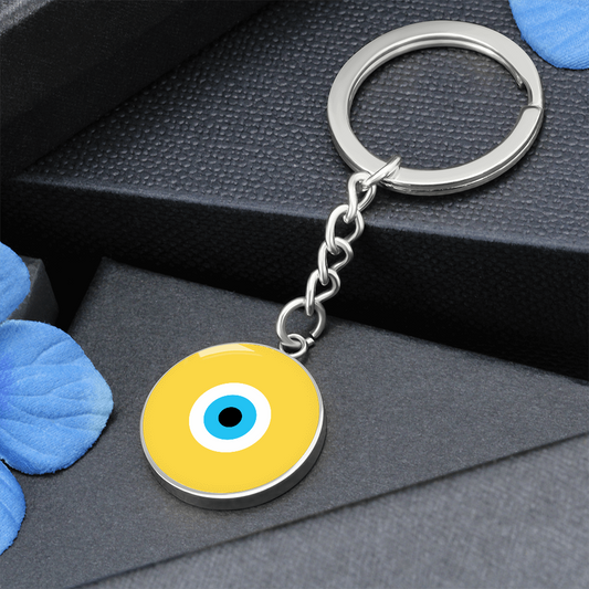 Evil Eye Keychain | Yellow Amulet |  Signature Design | Free Shipping