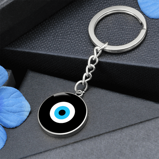 Evil Eye Keychain | Black Amulet | Free Shipping