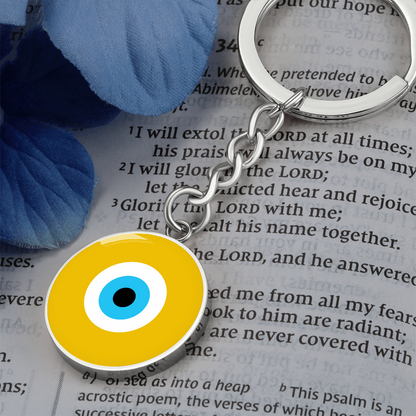 Evil Eye Keychain | Gold Amulet |  Signature Design | Free Shipping