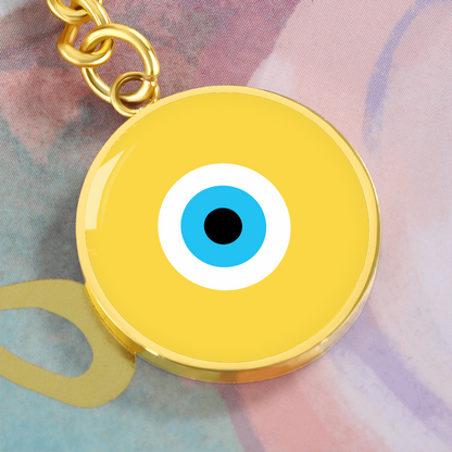 Evil Eye Keychain | Yellow Amulet |  Signature Design | Free Shipping