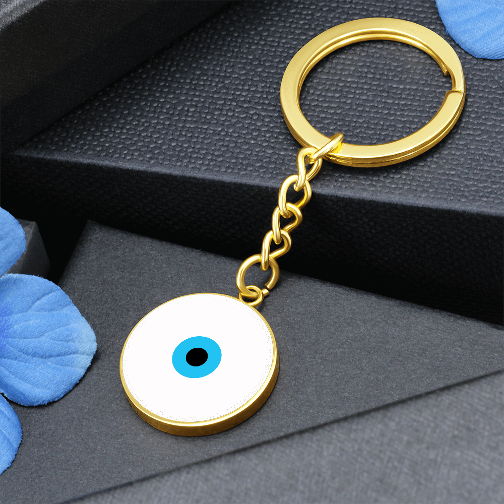 Evil Eye Keychain | White Amulet | Free Shipping