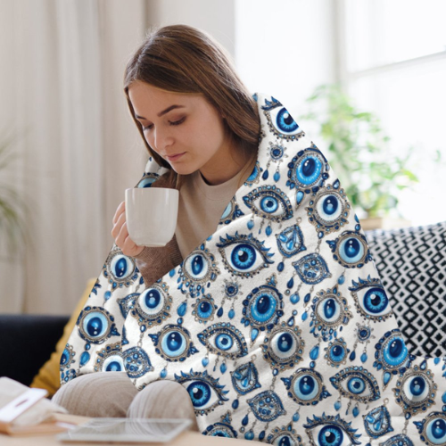 Evil Eye Blanket, Evil Eye Gifts, Energy Protection, Ships from USA