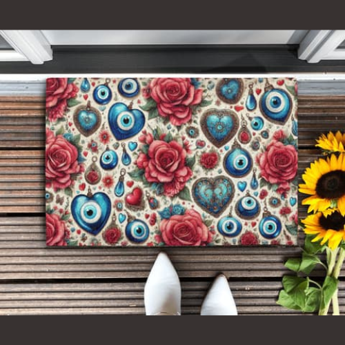 Evil Eye Rubber Doormats | Evil Eye Gifts | Ships from USA