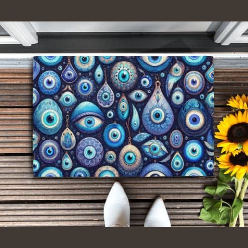 Evil Eye Rubber Doormats | Evil Eye Gifts | Ships from USA