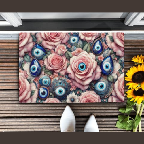 Evil Eye Rubber Doormats | Evil Eye Gifts | Ships from USA