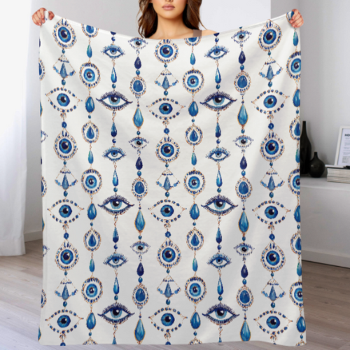 Evil Eye Blanket, Evil Eye Gifts, Energy Protection, Ships from USA