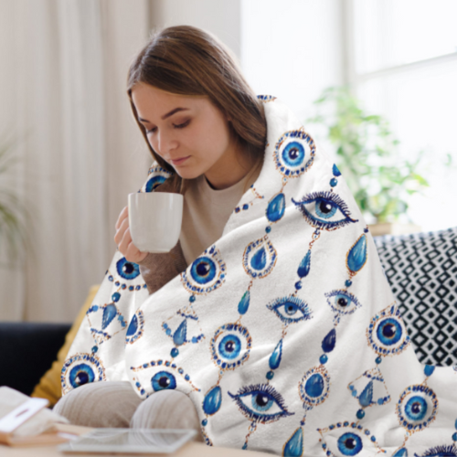 Evil Eye Blanket, Evil Eye Gifts, Energy Protection, Ships from USA