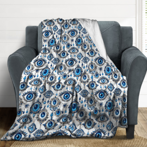 Evil Eye Blanket, Evil Eye Gifts, Energy Protection, Ships from USA