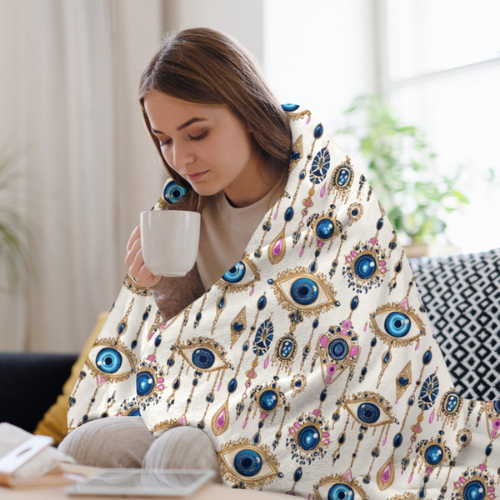 Evil Eye Blanket, Evil Eye Gifts, Energy Protection, Ships from USA