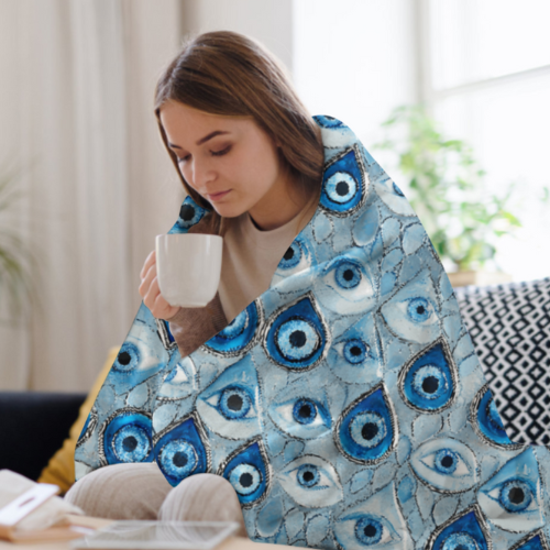 Evil Eye Blanket, Evil Eye Gifts, Energy Protection, Ships from USA