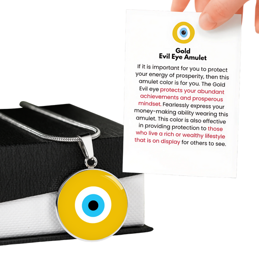 Evil Eye Necklace | Gold Amulet |  Signature Design | Free Shipping