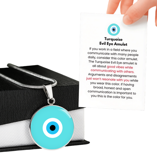 Evil Eye Necklace | Turquoise Amulet |  Signature Design | Free Shipping