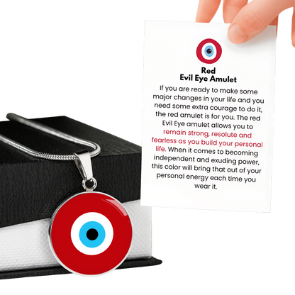 Evil Eye Necklace | Red Amulet | Free Shipping