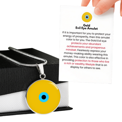 Evil Eye Necklace | Gold Amulet |  Signature Design | Free Shipping