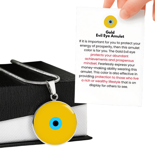 Evil Eye Necklace | Gold Amulet |  Signature Design | Free Shipping