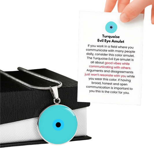 Evil Eye Necklace | Turquoise Amulet |  Signature Design | Free Shipping