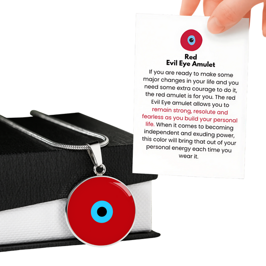 Evil Eye Necklace | Red Amulet |  Signature Design | Free Shipping